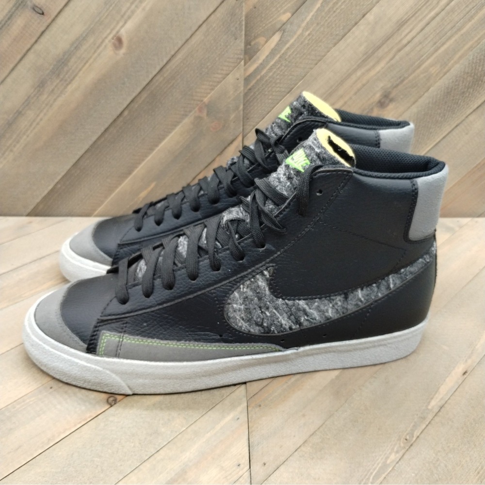 Nike Blazer Mid 77 Vintage Recycled Wool Pack Mens Size 12 Black Grey Sneakers - Picture 2 of 9